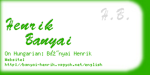 henrik banyai business card